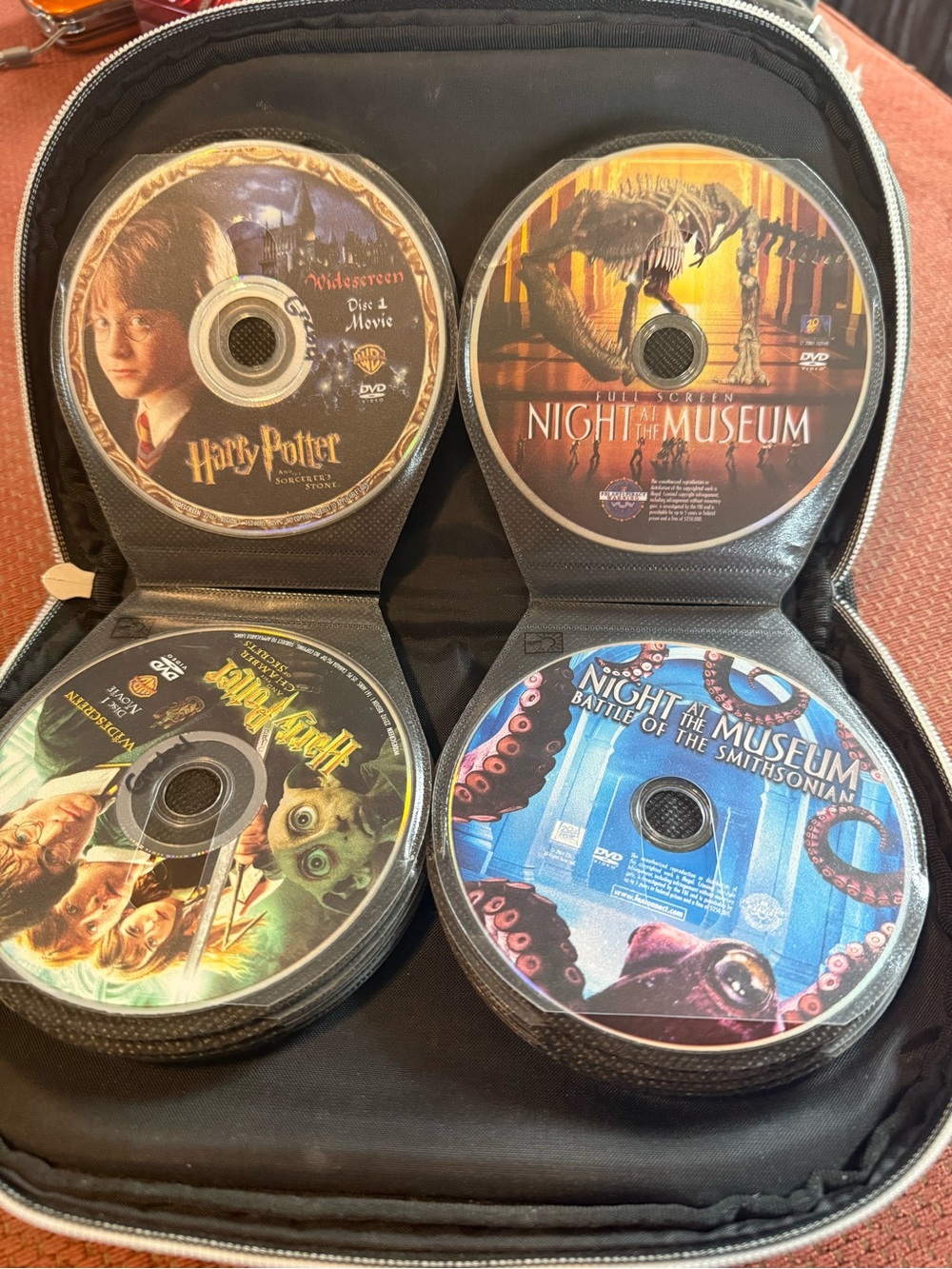 48 Assorted Movie DVD Collection - Night at the Museum & Harry Potter in Case